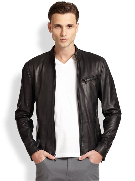 michael kors leather jacket men.